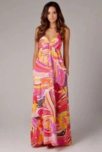 Vestido Maxi Halter $180 Talla M Mediano Trina Turk BALI WAVE - Imagen 1 de 1