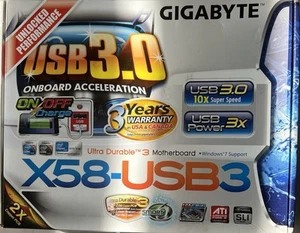 GIGABYTE GA-X58-USB3 Motherboard LGA1366 X58 DDR3 ATX - Picture 1 of 10