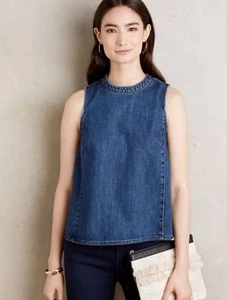 Gebrauchtes Anthropologie Holding Horses ärmelloses Denim-Top Größe M - Bild 1 von 8