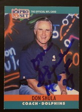 Don Shula Miami Dolphins Autographed Signed Football Card