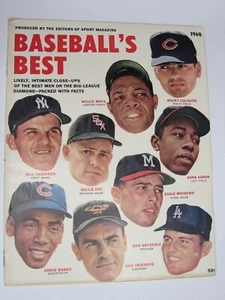 Vintage 1960 Baseball's Best Magazine Willie Mays Hank Aaron Ernie Banks more - Picture 1 of 7