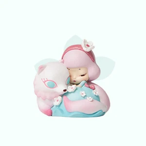 Mini figura KEMELIFE Moonlight Sakura Spirit Fox niña linda flor cerezo - Imagen 1 de 2