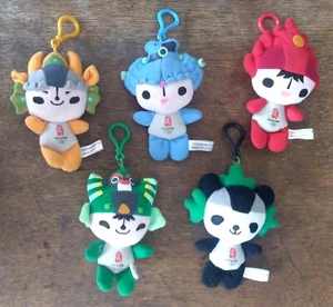 5 FELPA 2008 BEIJING OLÍMPICA MASCOTA FUWA LLAVERO COLECCIONABLE 5,5 JUEGO COMPLETO EX-NUEVO - Imagen 1 de 14