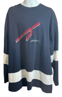 Suéter XXL Karl Kani azul marino Foto 1 de 4