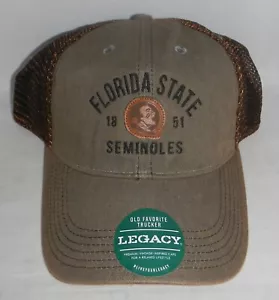 Florida State University FSU Seminoles Noles Logo Baseball Hat Cap by Legacy - Picture 1 of 4