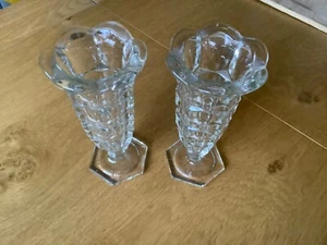 1960’s Pair of Glass Vases. Immaculate condition. - Picture 1 of 3