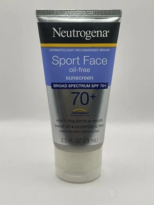 Neutrogena Sport Loción facial sin aceite Protector solar FPS 70+ 2,5 oz Foto 1 de 2