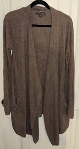 Barefoot Dreams CozyChic Lite Drape Knit Cardigan Brown S/M - Picture 1 of 4