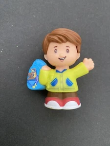 Fisher Price Little People Boy Brown Hair School Bus Backpack 2016 - Picture 1 of 5