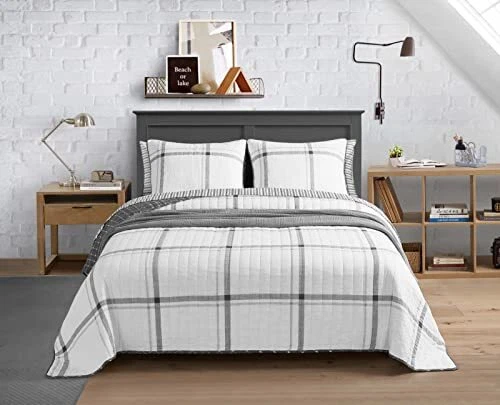 Nautica Fleetville Cotton Grey 2 Piece Quilt Set-Twin - Image 1 of 1