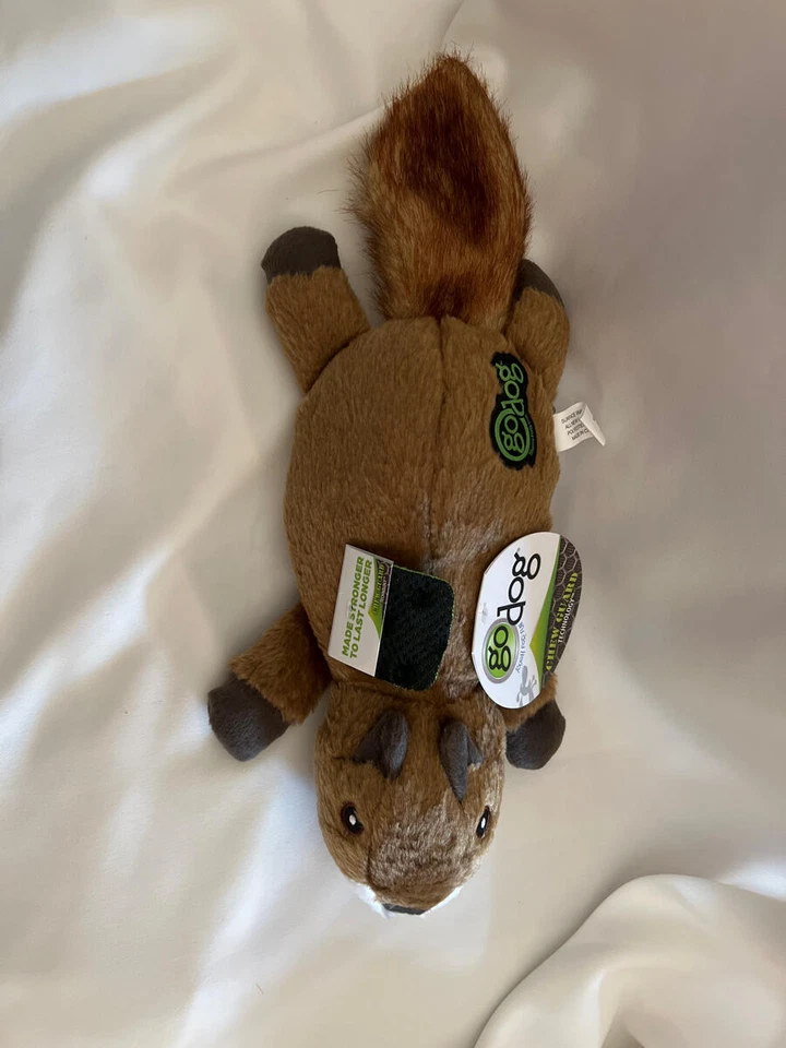 GoDog Flatz Peluche Ardilla con Chirrido Perro Juguete 15" ¡NUEVO!! Foto 1 de 3