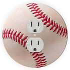Design baseball - Housse de plaque d'interrupteur de lumière ronde - Housse de sortie