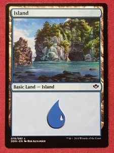 Magic The Gathering DUEL DECKS SPEED VS CUNNING ISLAND 76 land card MTG - Picture 1 of 2
