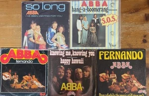 ABBA  !! - 1970's  5 x 7" P/S Singles lot- Fernando, S.O.S +3 - Made in France - Picture 1 of 2