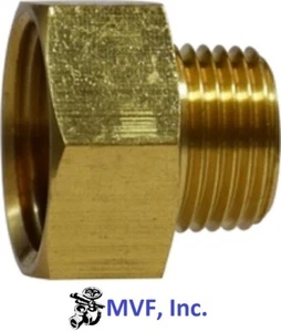 Ajuste de manguera de jardín 3/4"" hembra GHT x 1/2"" macho adaptador de tubería NPT latón 82GH12-8 - Imagen 1 de 3