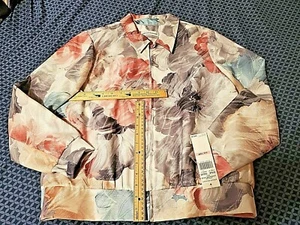 BRAND NEW Alfred Dunner Floral Full Zip LAKESHORE DRIVE Jacket NWT Sz 10P, L@@K - Picture 1 of 4