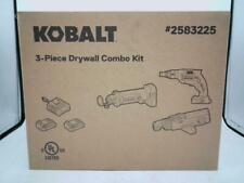 Kobalt 2583225 3-Tool 24V Max Brushless Power Tool Drywall Combo Kit Open Box