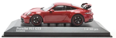 Minichamps Porsche 911 992 Carmine Red GT3 1:43 Scale Diecast Car 410069202 - Image 1 of 4