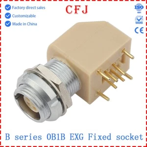 EXG right angle printed circuit board socket 0B/1B 2-10 aviation plug connector - Picture 1 of 6