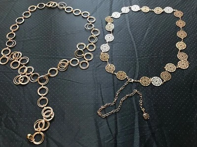 Women's costume waist chain /body belt body jewellery metal hollow out x 2 BN - Image 1 of 4