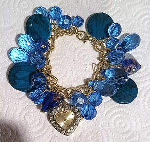 RELOJ PULSERA AUDAZ Y HERMOSO TONO DORADO / AZUL - NUEVO - BATERÍA NUEVA - Imagen 1 de 1