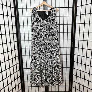 Chicos Size 2 sleeveless silk maxi dress Pleated bottom - Picture 1 of 12