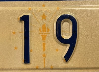 PLACAS DE LICENCIA Indiana 1980 2 dígitos 19 Foto 1 de 2