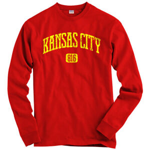 Kansas City 816 Long Sleeve T-shirt LS - Chiefs BBQ Missouri Royals  Men / Youth