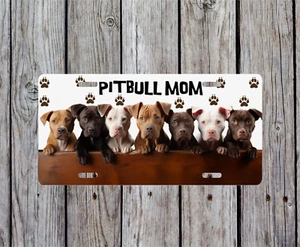 Pitbull Mom Novelty License Plate - Picture 1 of 1