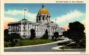 Unposted Linen Post Card The State Capitol Building St Paul Minnesota - Picture 1 of 2