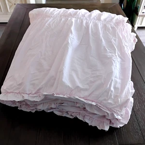 Simply Shabby Chic Comforter Twin size Pink Ruched Ruffle Cotton 68 x 88 inches - Picture 1 of 14