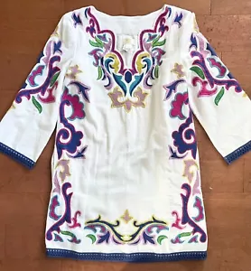 MAEVE Anthropologie Olympia besticktes Tunika-Kleid Gr. Small Boho - Bild 1 von 7