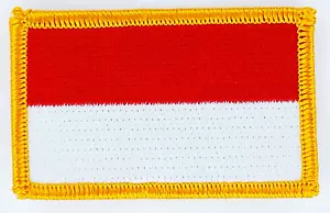 AUFNÄHER Patch FLAGGEN flagge Indonesien indonesia flag Fahne 7x4.5cm - Bild 1 von 1