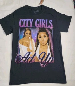 T-shirt donna City Girls Act Up Rap piccola hip hop - Foto 1 di 5