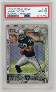 2015 Topps Chrome Amari Cooper Rookie RC Xfractor Running #115 PSA 10 Gem Mint - Picture 1 of 1