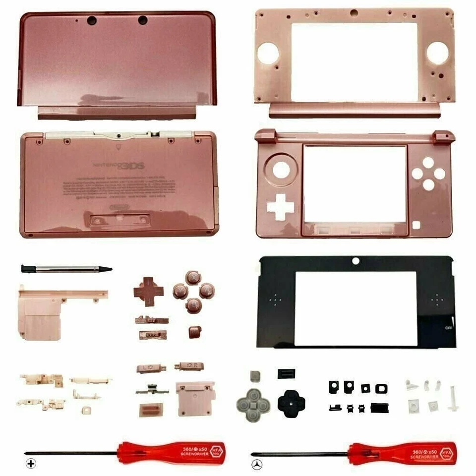 Housing Shell for Nintendo 3DS System Replacement Screen Tools Console Pink - Image 1 of 1
