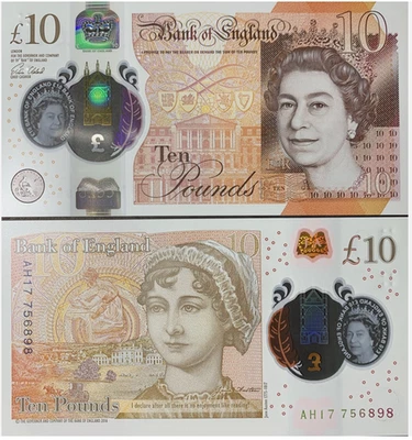 2016 GREAT BRITAIN UK 10 Pounds P 395 NEW UNC Banknote - Image 1 of 2