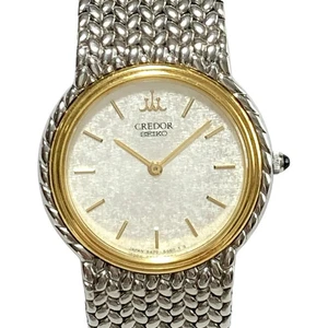 Auth SEIKO CREDOR 5A70-0260 6***** Silver Women's Wrist Watch - Picture 1 of 5