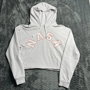 Mighty Fine NASA Cropped Hoodie Women Pink Size XL - Picture 1 of 6