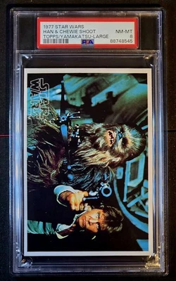 PSA 8: 1977 Star Wars - Han & Chewie Shoot Topps/Yamakatsu Large - Image 1 of 2