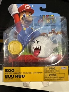 SUPER MARIO BROS ● Boo With Coin ● 4" Figure ● - Picture 1 of 1