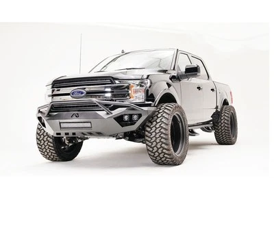 FAB FOURS FF15D32511 BLACK FRONT VENGEANCE BUMPER W/ HARDWARE FOR FORD F150 - Imagem 1 de 4