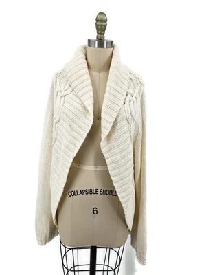 Nuevo Suéter Cárdigan Lane Bryant Mezcla Lana Mujer 26/28 Marfil Frente Abierto Foto 1 de 4