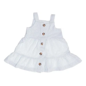 Baby C&A, Kleid, Größe: 62, Blau/Weiß, Baumwolle/Polyester, Streifen #RFX - Bild 1 von 5