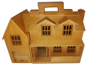 Casa de muñecas de madera Melissa Doug Fold Go de colección solo usada - Imagen 1 de 8