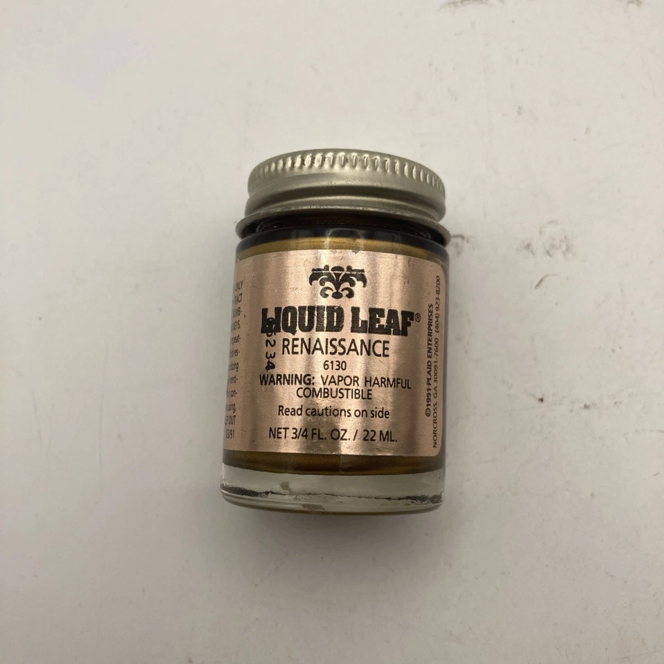 Liquid Leaf Renaissance 6130  Leafing Paint Metallic Finish .75oz   03/91 - Image 1 of 4