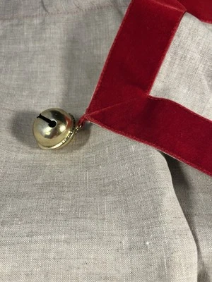 Corredor de mesa Williams Sonoma Jingle Bell 108" x 20" nuevo otro lino *LEER Foto 1 de 4