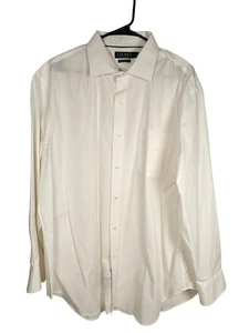 Camisa de vestir Lauren Ralph Lauren para hombre calce clásico elástica sin planchar talla 18 blanca - Imagen 1 de 9