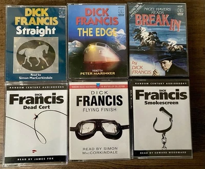 Dick Francis Audiobook Cassettes X 6 Joblot Straight The Edge Smokescreen Etc - Image 1 of 4