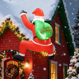 1,80 m großer aufblasbarer Weihnachtsmann als Weihnachtsdekoration für den - Picture 1 of 6